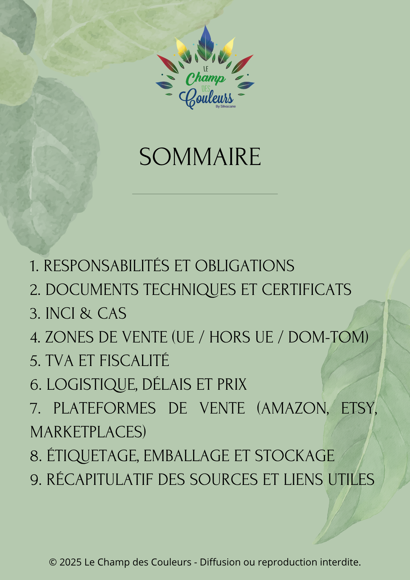 sommaire doc : Vente de plantes tinctoriales en France, UE et à l’international