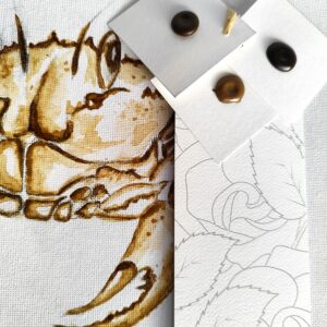 Set de Pastilles Aquarelle aux nuances dorées