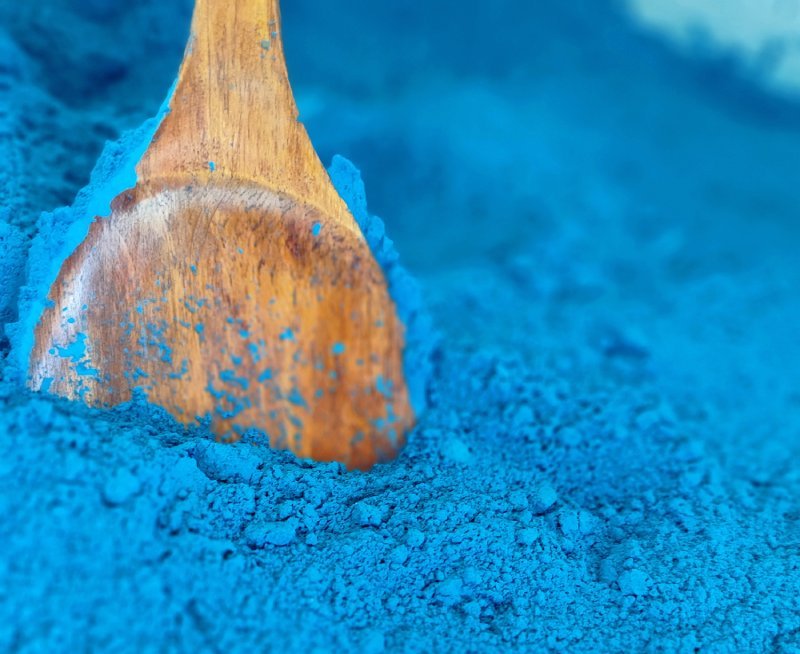 fabrication du pigment bleu maya 